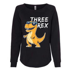 Three Rex 3rd Birthday Gifts Third Dinosaur Boy 3 Years Old Womens California Wash Sweatshirt