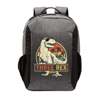 Three Rex 3rd Birthday Third Dinosaur 3 Year Old Vector Backpack