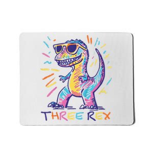 Three Rex 3rd Birthday Gifts Third Dinosaur Boy 3 Years Old Mousepad