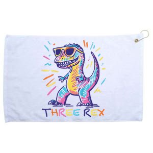 Three Rex 3rd Birthday Gifts Third Dinosaur Boy 3 Years Old Grommeted Golf Towel