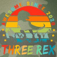 Three Rex 3rd Birthday Third Dinosaur 3 Year Old Legacy Tie Dye Trucker Hat