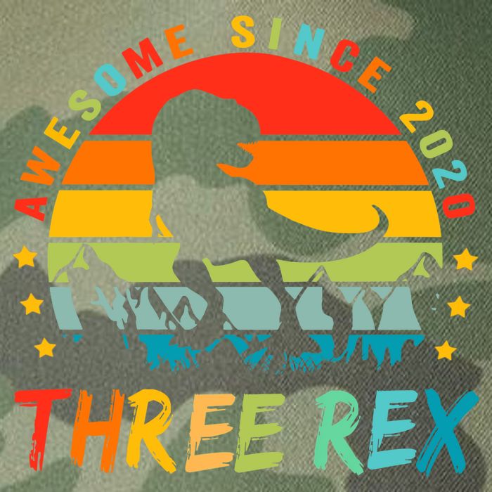 Three Rex 3rd Birthday Third Dinosaur 3 Year Old Legacy Tie Dye Trucker Hat