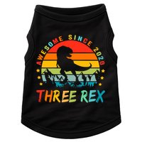 Three Rex 3rd Birthday Third Dinosaur 3 Year Old Doggie Tank