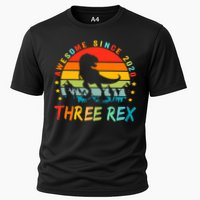 Three Rex 3rd Birthday Third Dinosaur 3 Year Old Performance Shirt