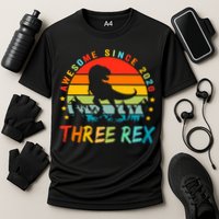 Three Rex 3rd Birthday Third Dinosaur 3 Year Old Performance Shirt