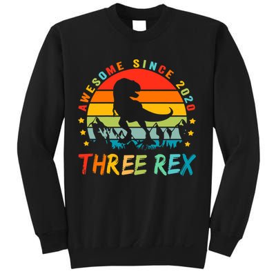 Three Rex 3rd Birthday Third Dinosaur 3 Year Old Sweatshirt