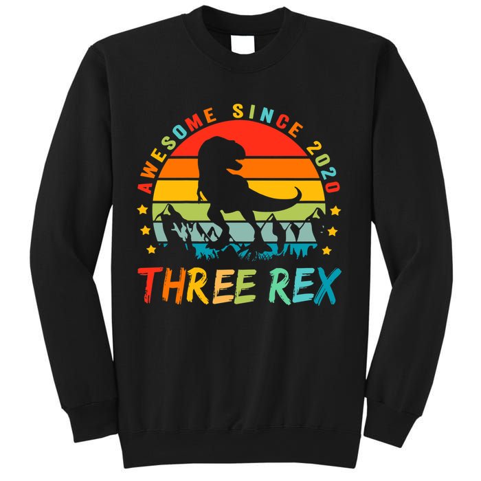 Three Rex 3rd Birthday Third Dinosaur 3 Year Old Sweatshirt
