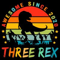Three Rex 3rd Birthday Third Dinosaur 3 Year Old 7-Panel Snapback Hat