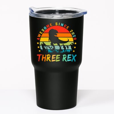 Three Rex 3rd Birthday Third Dinosaur 3 Year Old Tumbler