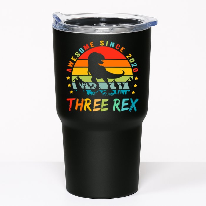 Three Rex 3rd Birthday Third Dinosaur 3 Year Old Tumbler
