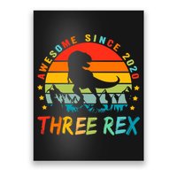 Three Rex 3rd Birthday Third Dinosaur 3 Year Old Poster