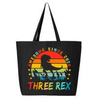 Three Rex 3rd Birthday Third Dinosaur 3 Year Old 25L Jumbo Tote