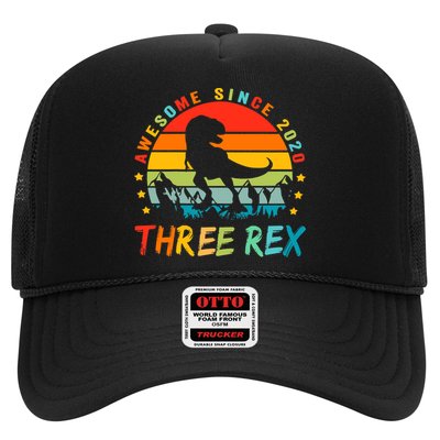 Three Rex 3rd Birthday Third Dinosaur 3 Year Old Trucker Hat