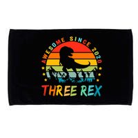 Three Rex 3rd Birthday Third Dinosaur 3 Year Old Microfiber Hand Towel