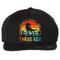 Three Rex 3rd Birthday Third Dinosaur 3 Year Old Wool Snapback Cap
