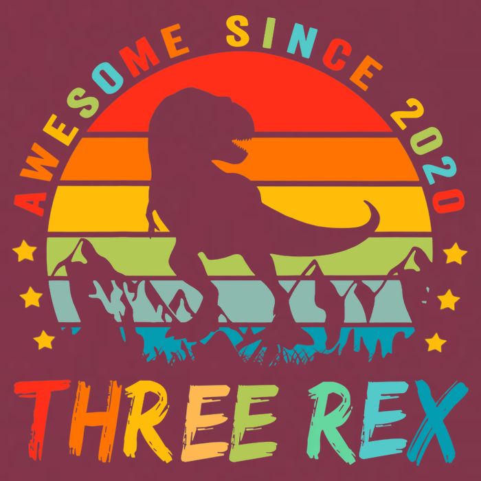 Three Rex 3rd Birthday Third Dinosaur 3 Year Old 16oz Travel Tumbler