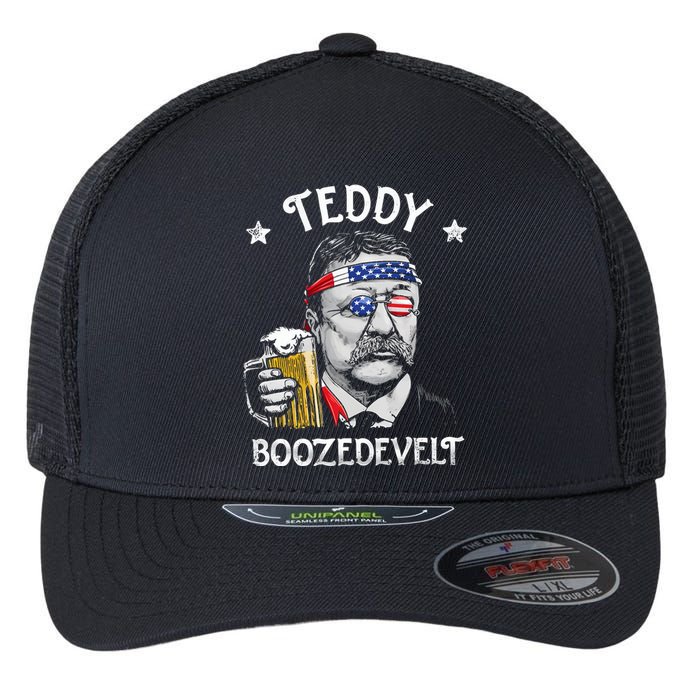 Theodore Roosevelt 4th Of July Flexfit Unipanel Trucker Cap