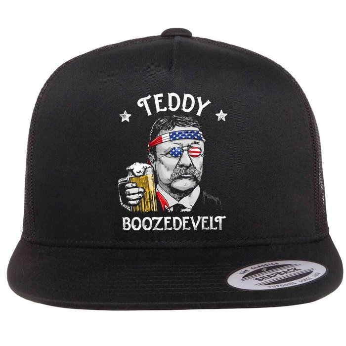 Theodore Roosevelt 4th Of July Flat Bill Trucker Hat