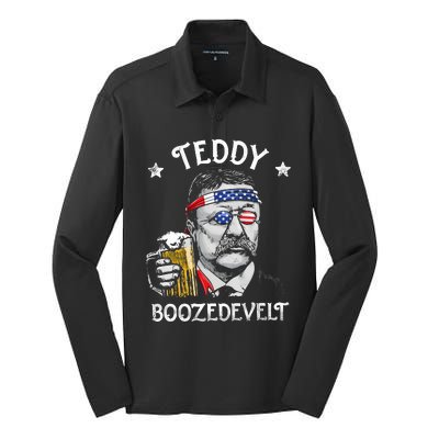 Theodore Roosevelt 4th Of July Silk Touch Performance Long Sleeve Polo