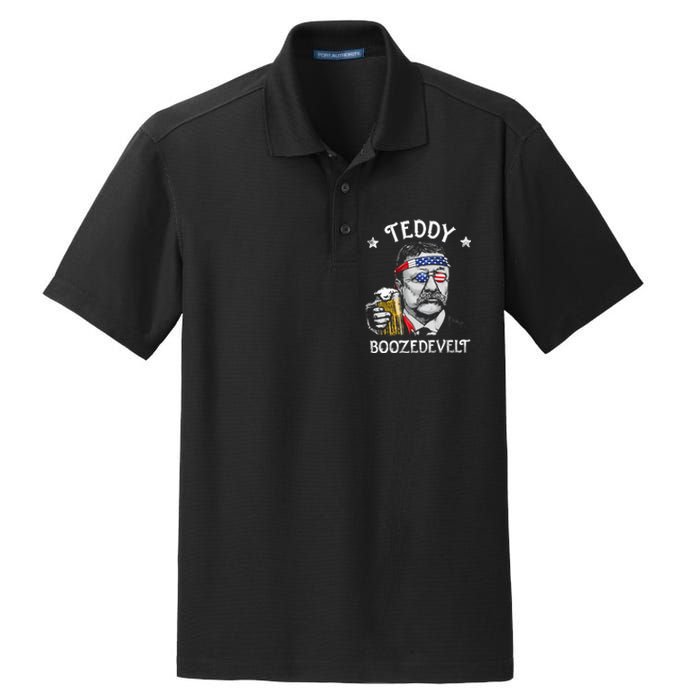 Theodore Roosevelt 4th Of July Dry Zone Grid Polo