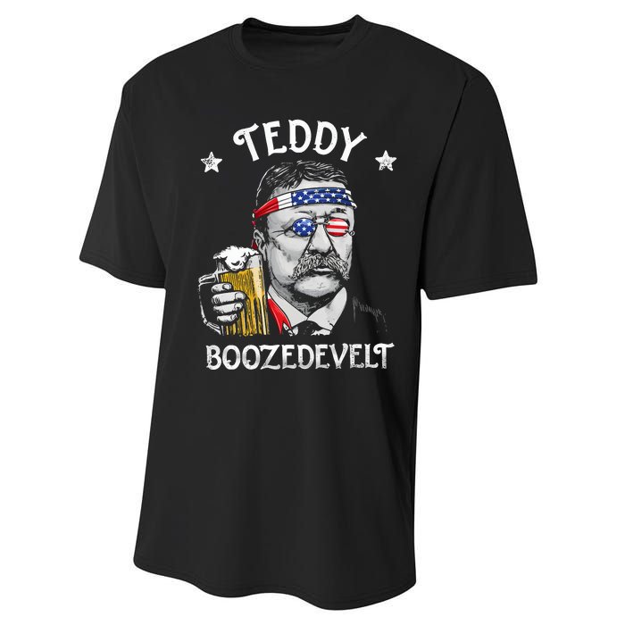 Theodore Roosevelt 4th Of July Performance Sprint T-Shirt