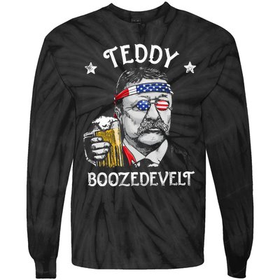 Theodore Roosevelt 4th Of July Tie-Dye Long Sleeve Shirt