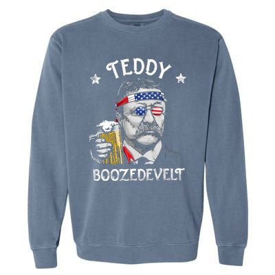 Theodore Roosevelt 4th Of July Garment-Dyed Sweatshirt