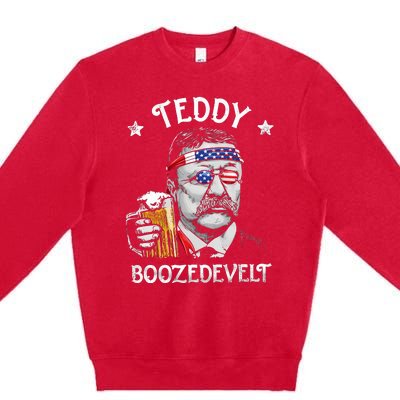 Theodore Roosevelt 4th Of July Premium Crewneck Sweatshirt