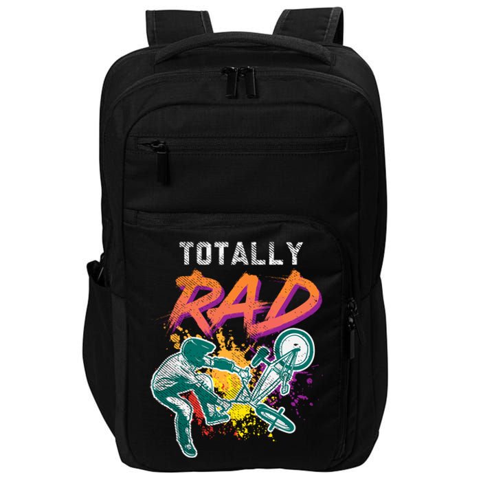 Totally Rad 80s Bmx Bike Vintage Racing Biking Cycling Gift Impact Tech Backpack