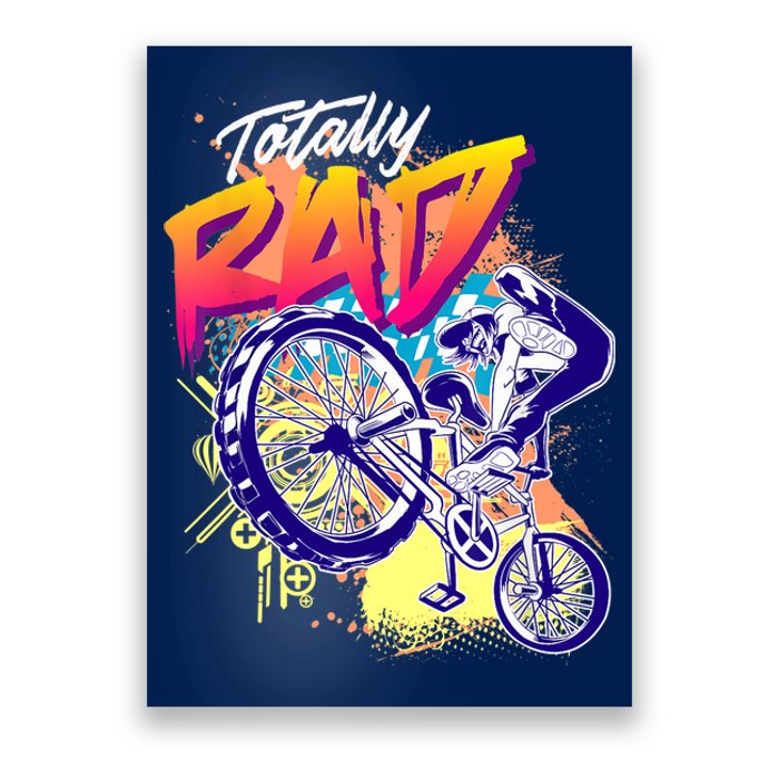 Totally Rad 80s BMX Bike Boy Girl Poster