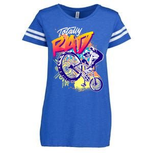 Totally Rad 80s BMX Bike Boy Girl Enza Ladies Jersey Football T-Shirt