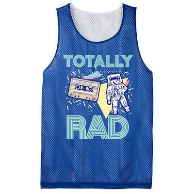 Totally Rad! 80s Retro Eighties Astronaut And Cassette Graphic Gift Mesh Reversible Basketball Jersey Tank