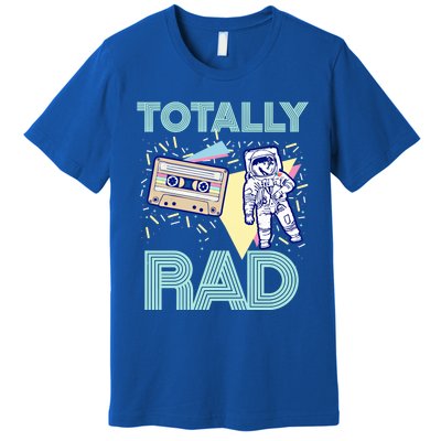 Totally Rad! 80s Retro Eighties Astronaut And Cassette Graphic Gift Premium T-Shirt