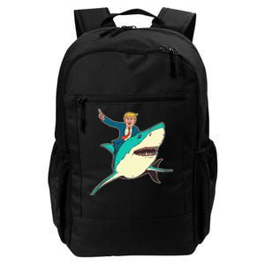 Trump Rides A Shark Trump Shark Daily Commute Backpack