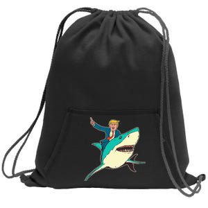 Trump Rides A Shark Trump Shark Sweatshirt Cinch Pack Bag