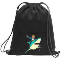 Trump Rides A Shark Trump Shark Sweatshirt Cinch Pack Bag