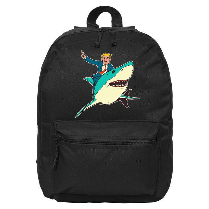 Trump Rides A Shark Trump Shark 16 in Basic Backpack