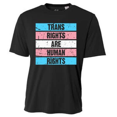 Tran Rights Are Human Rights Lgbt Flag Gay Cooling Performance Crew T-Shirt