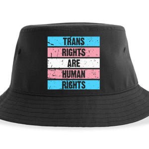 Tran Rights Are Human Rights Lgbt Flag Gay Sustainable Bucket Hat