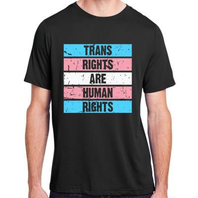 Tran Rights Are Human Rights Lgbt Flag Gay Adult ChromaSoft Performance T-Shirt