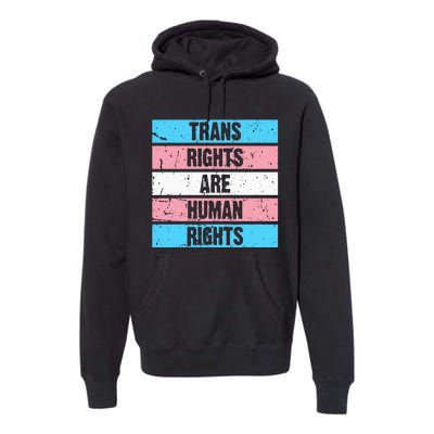 Tran Rights Are Human Rights Lgbt Flag Gay Premium Hoodie