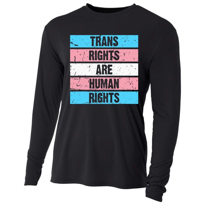 Tran Rights Are Human Rights Lgbt Flag Gay Cooling Performance Long Sleeve Crew