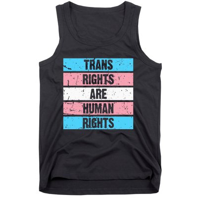 Tran Rights Are Human Rights Lgbt Flag Gay Tank Top