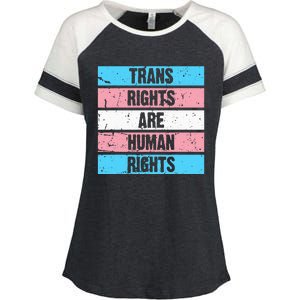 Tran Rights Are Human Rights Lgbt Flag Gay Enza Ladies Jersey Colorblock Tee