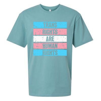 Tran Rights Are Human Rights Lgbt Flag Gay Sueded Cloud Jersey T-Shirt