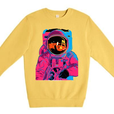 Trippy Rainbow Astronaut Premium Crewneck Sweatshirt