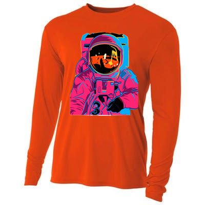 Trippy Rainbow Astronaut Cooling Performance Long Sleeve Crew