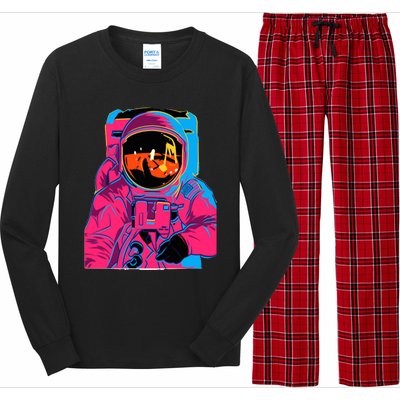 Trippy Rainbow Astronaut Long Sleeve Pajama Set