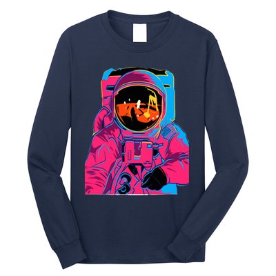 Trippy Rainbow Astronaut Long Sleeve Shirt