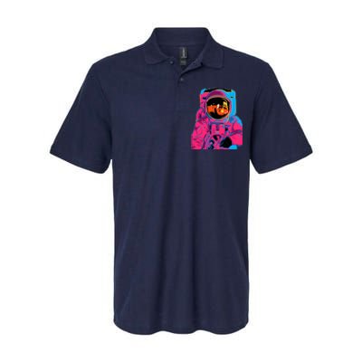 Trippy Rainbow Astronaut Softstyle Adult Sport Polo